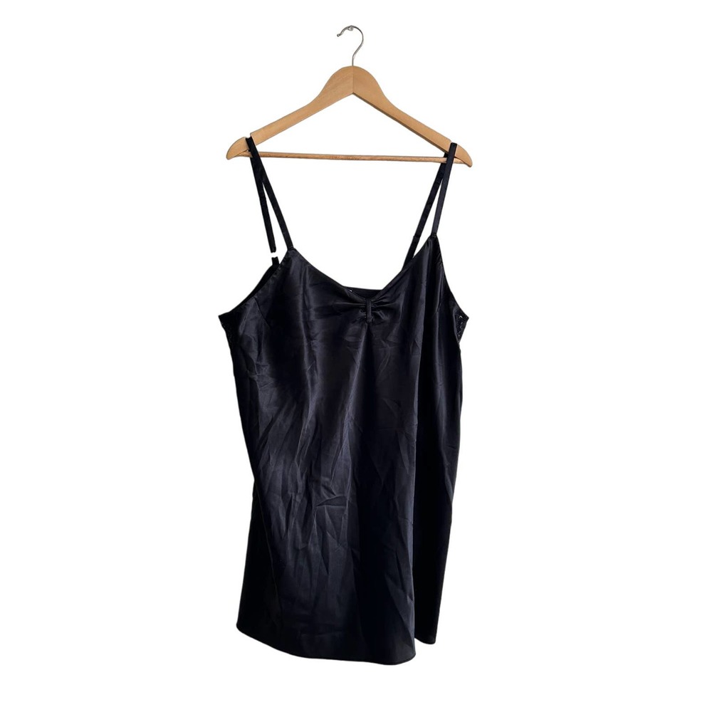 Morgan Taylor Woman Black Satin Nightgown Size 2X